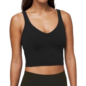 Lululemon Align Cropped Tank Top A/B Cup Black size 8